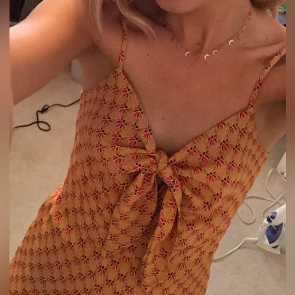 Flowery midi summer dress